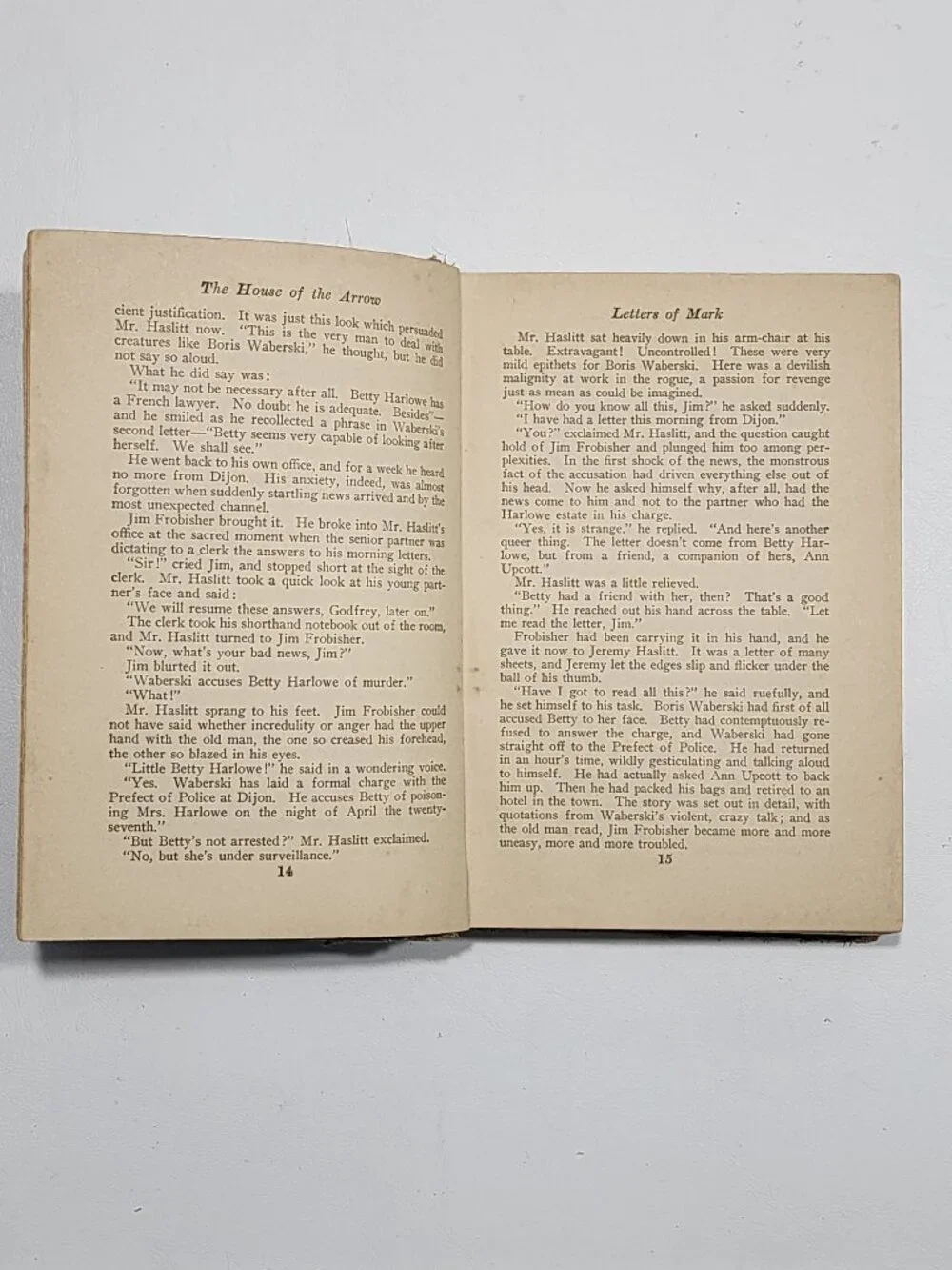 The House of the Arrow by A.E.W. Mason 1924HC RARE